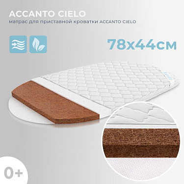 Матрас для детской кроватки Nuovita Accanto Cielo 78x44x3