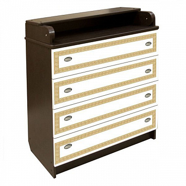 Комод пеленальный Vlana КДП 80/4-102 "Меандр" (золото)