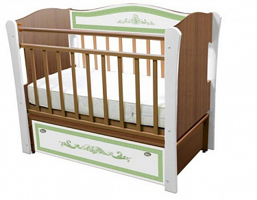 Кроватка детская Vlana Крдпр-102 Меандр Фисташка