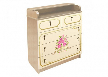 Комод пеленальный Vlana КДП 80/5-100 Роза