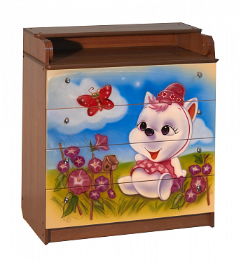 Комод пеленальный Vlana КМА (КМП) 80/4-14 КИТТИ цветы