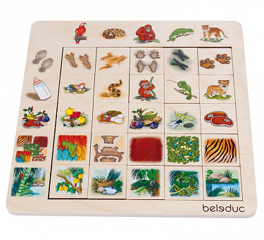 Пазл Beleduc Джунгли, берёза, (24 детали, рамка)