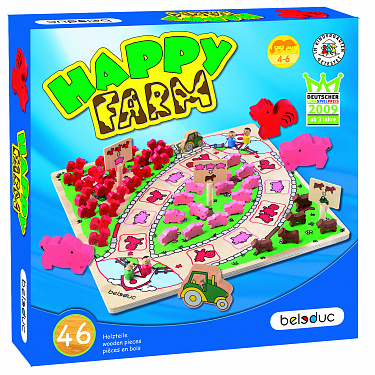 Развивающая игра Beleduc Веселая ферма, берёза, (50 деталей)
