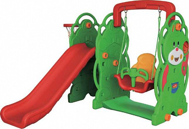 Комплекс игровой "Мишка" с качелями и горкой