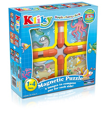 Развивающая игрушка Plastwood Kliky Puzzle Blue Ocean, пластик, магнит,